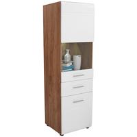 Vitrin Avensis New - tölgyfa/fehér, Konventionell, faalapú anyag/Üveg (50/160/37,1cm) - Luca Bessoni