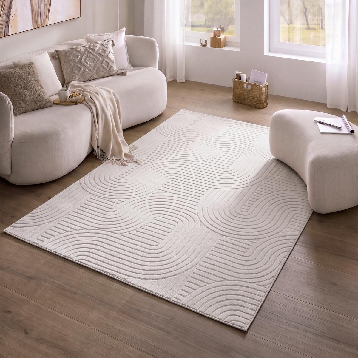 TKANÝ KOBEREC ZEN WEAVE - krémová, Konventionell, textil (160/220cm) - Mömax