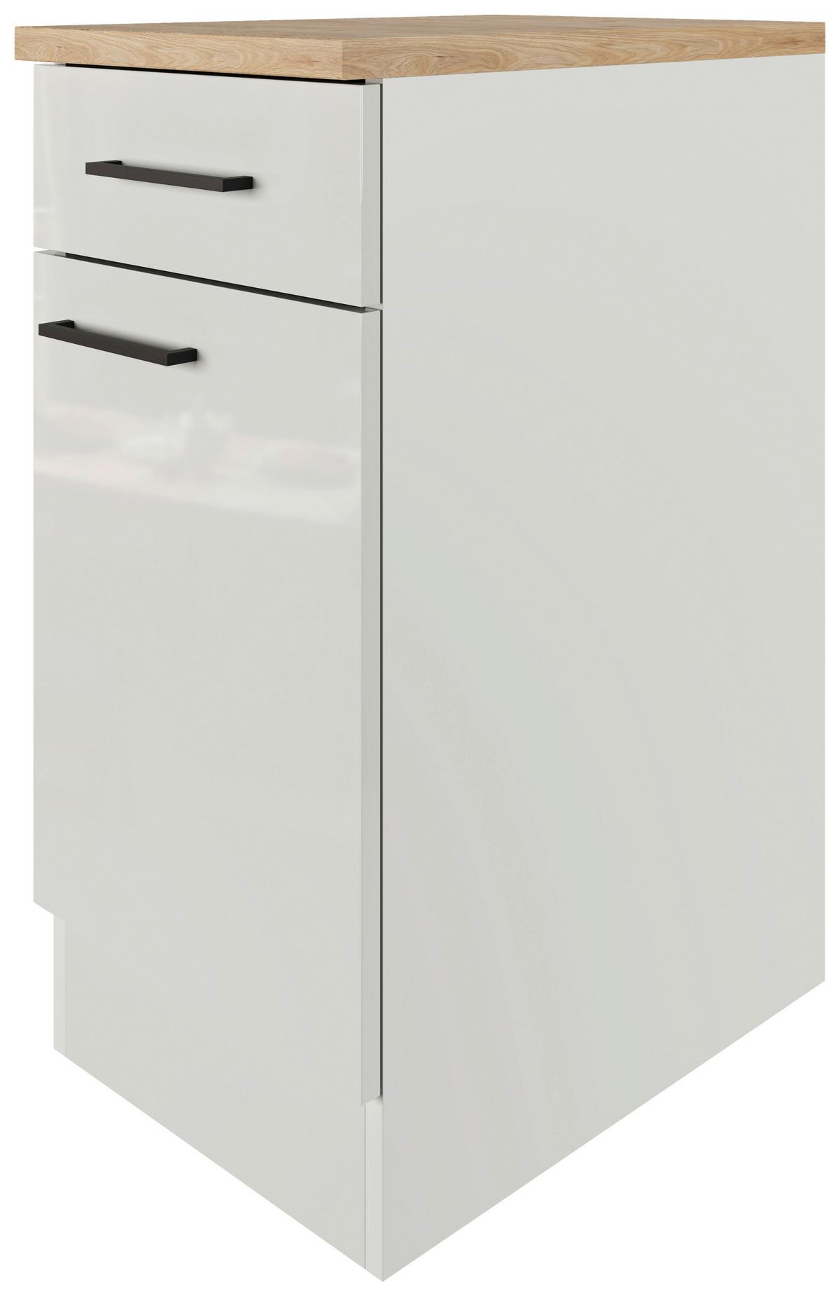Spodná kuchynská skrinka LEVI - čierna/sivá, Modern, kov/kompozitné drevo (40/86/60cm) - FlexWell