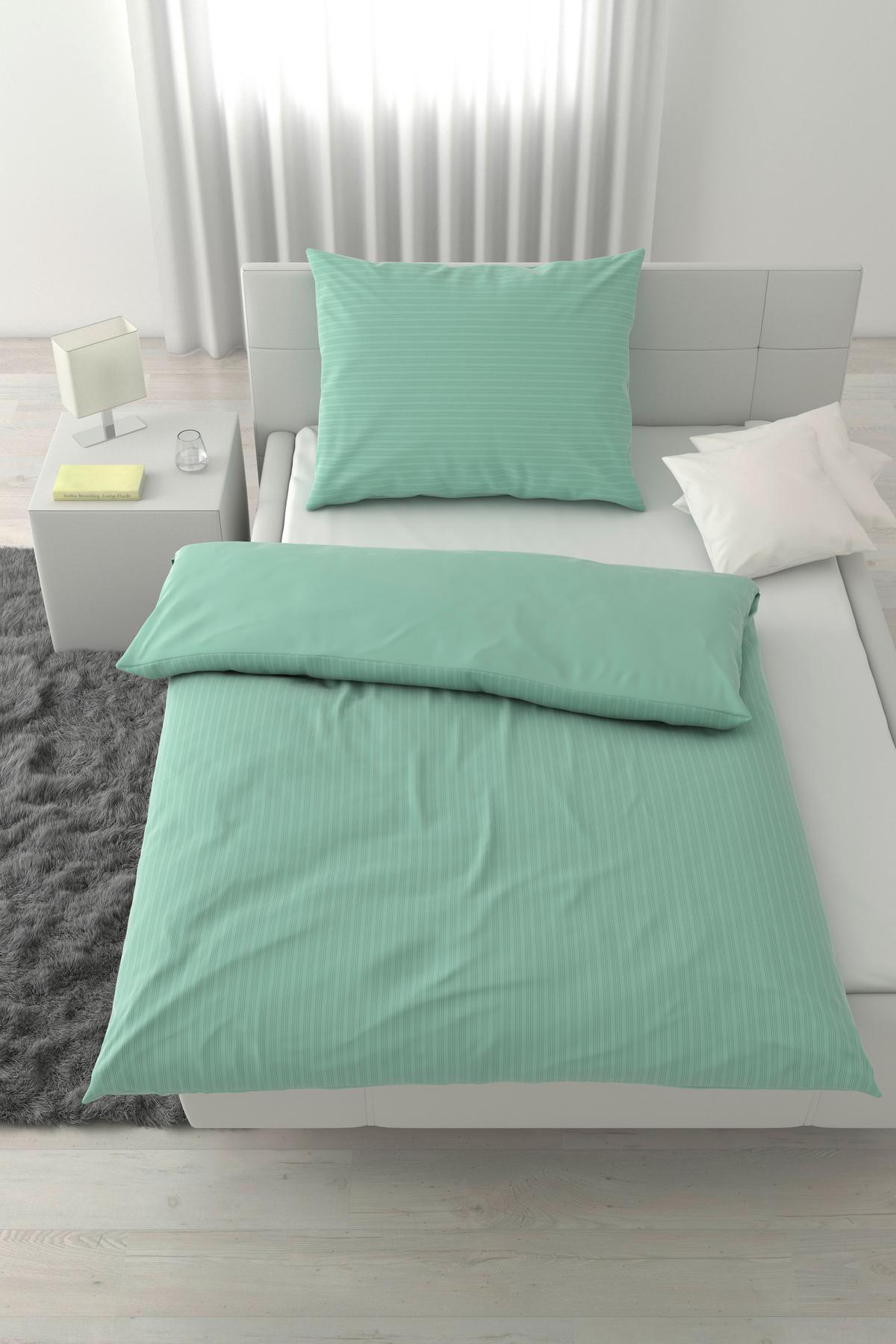 POSTEĽNÁ BIELIZEŇ CRINKLE - mätovozelená, textil (140/200cm) - Mömax