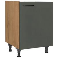 Spülenunterschrank Easytouch - Eichefarben/Grün, MODERN, Holzwerkstoff (60/57/56cm) - Nobilia