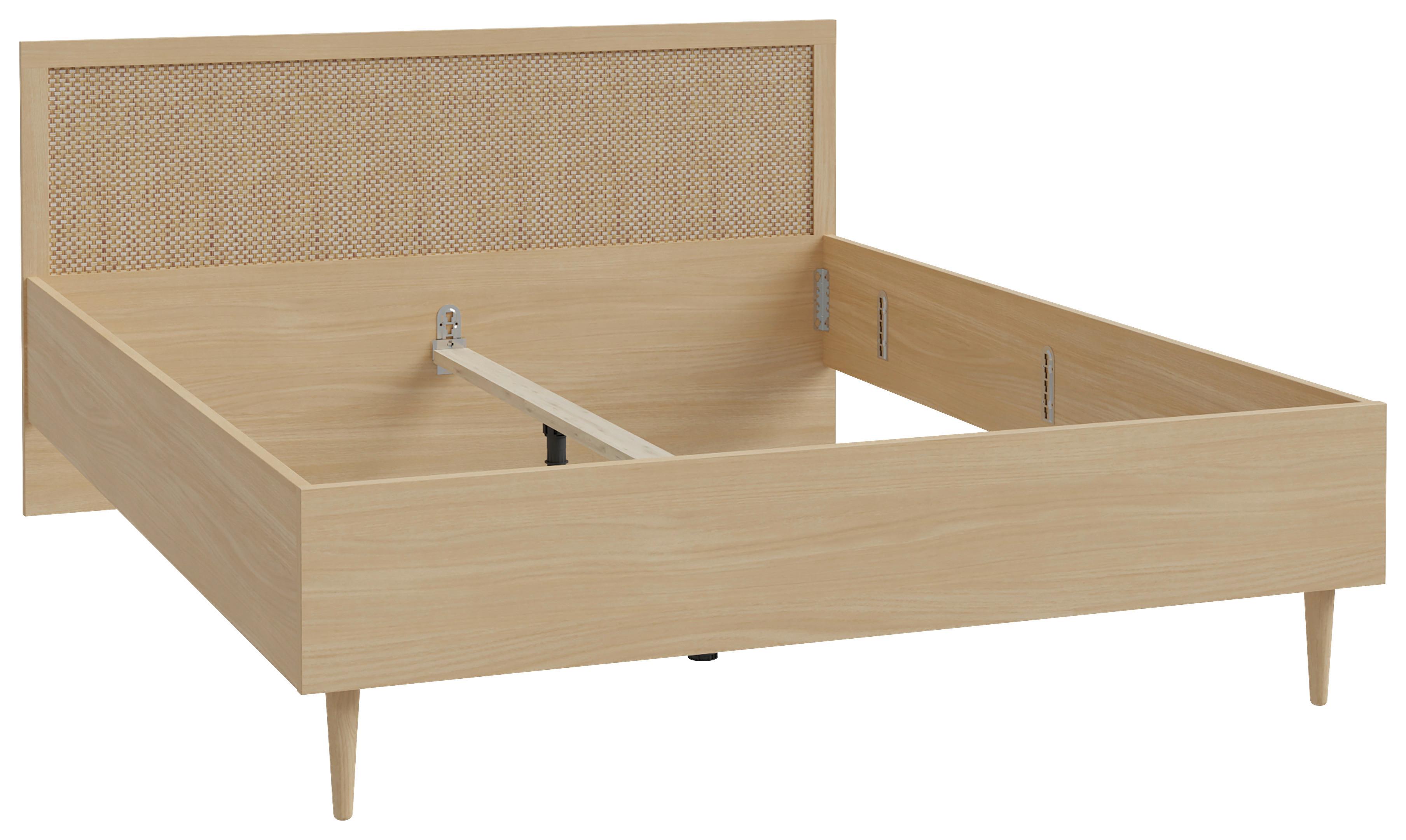 POSTEĽ CALASETTA - farba duba, Natur, kompozitné drevo (160/200cm)