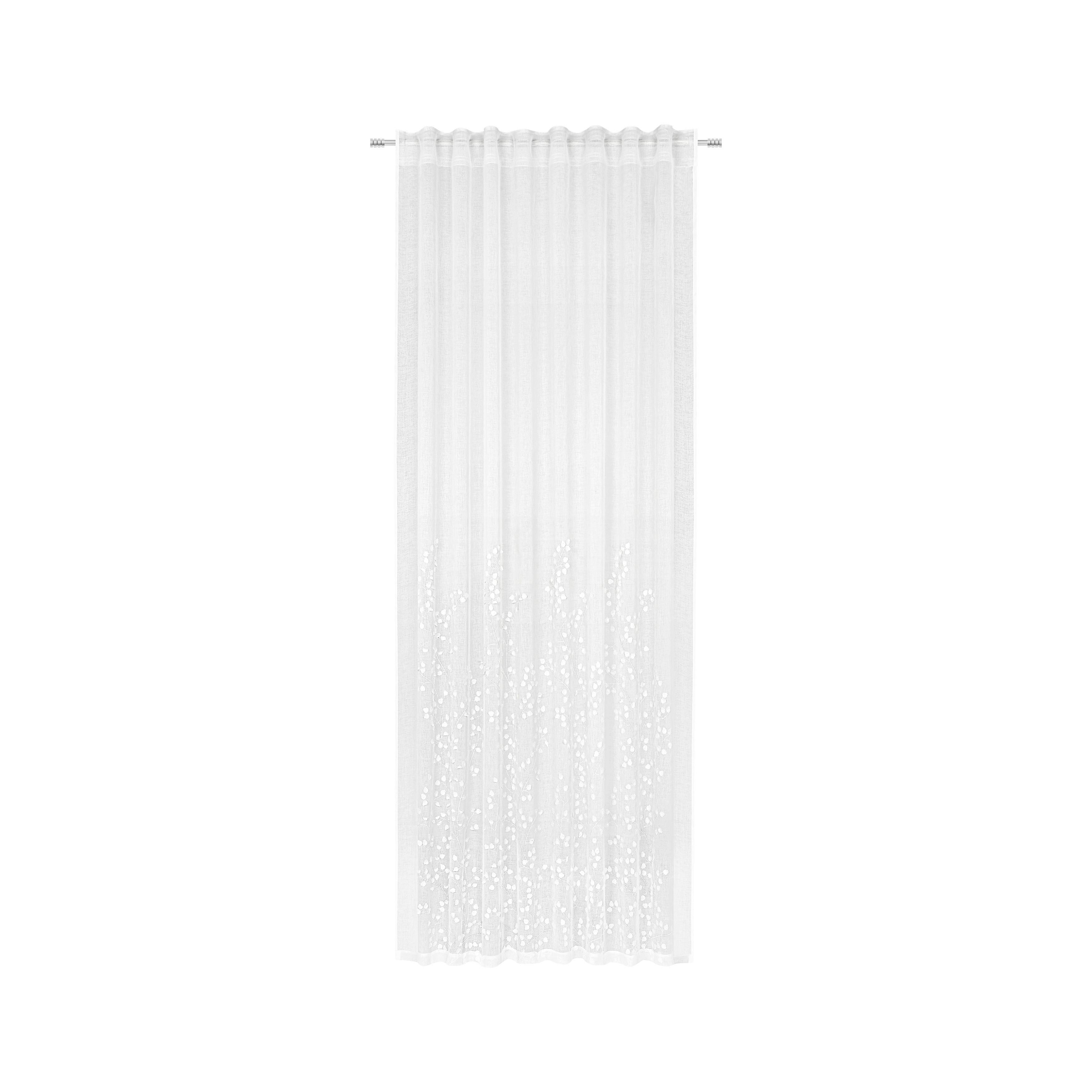 HOTOVÝ ZÁVĚS LIVIE - bílá, Basics, textil (135/245cm) - Mömax