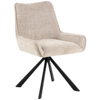 ŽIDLE EDDIE - černá/béžová, Trend, kov/textil (59/81/56cm) - MID.YOU