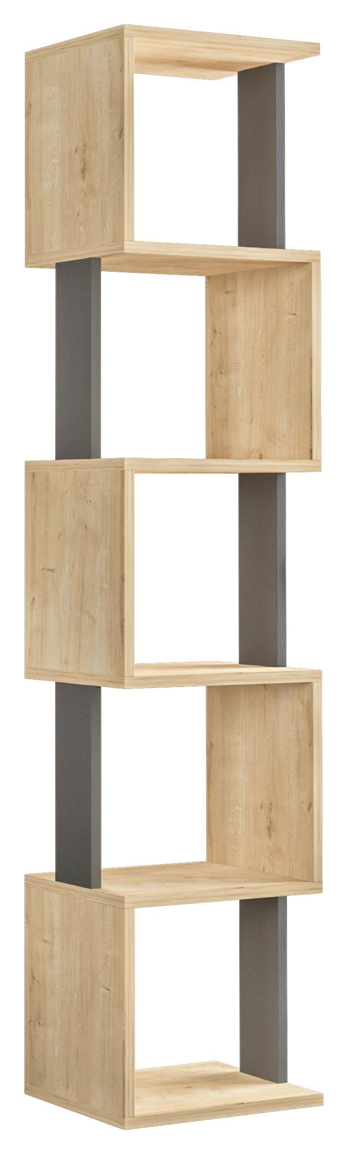 Aktenregal Piri Eiche Dekor, B: 35 Cm - Eichefarben, Design, Holzwerkstoff (35/161/30cm) - Livetastic