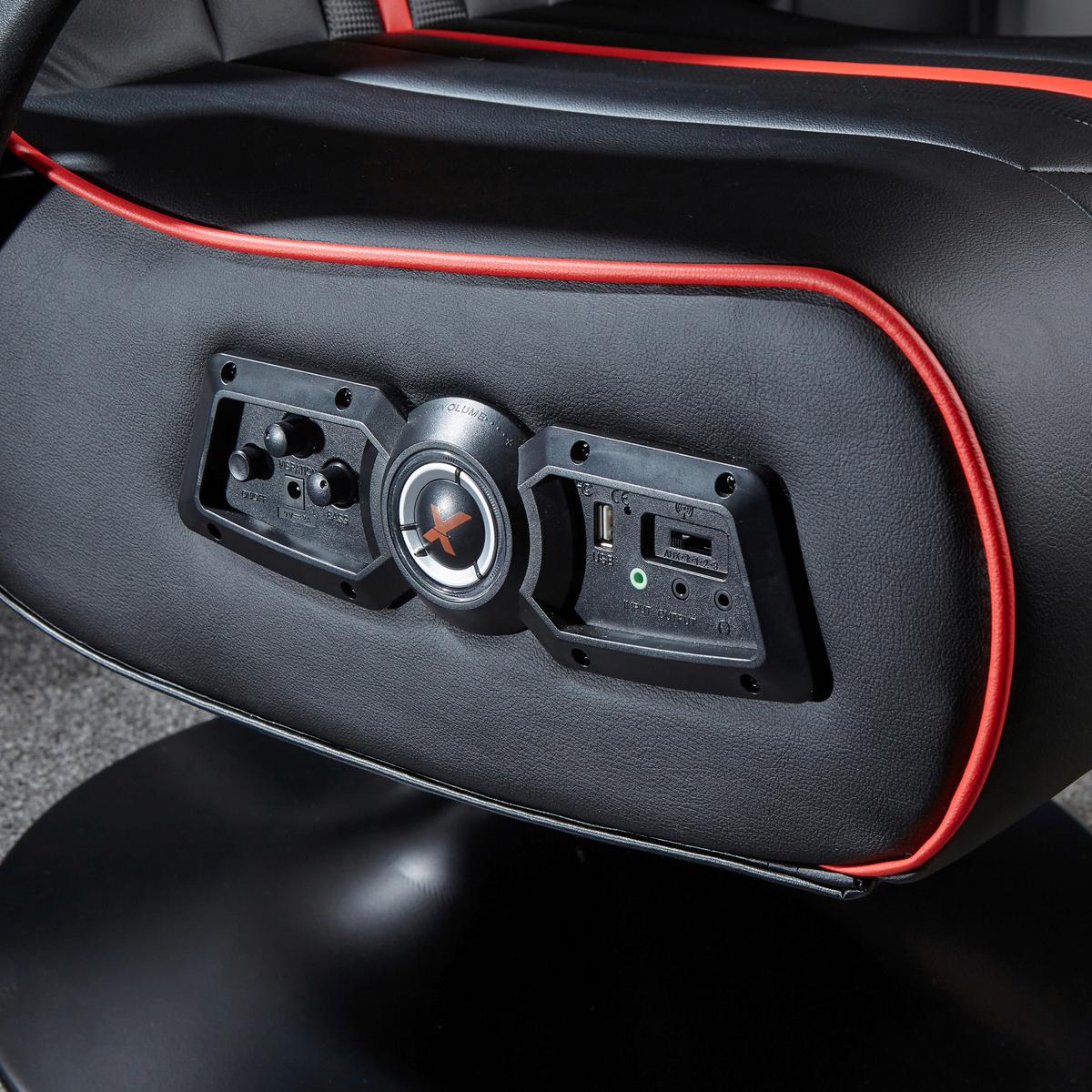 Gamingsessel Torque 2.1 - Rot/Schwarz, MODERN, Textil (63/103,5/70cm) - X Rocker