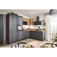 Eckküche Pn210/Pn100 - Erlefarben/Graphitfarben, Design, Holzwerkstoff (278/207cm) - Pino