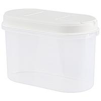 Schüttdose Lara ca. 1,1 L, Spülmaschinengeeignet - Transparent/Weiß, KONVENTIONELL, Kunststoff (9,4/18,7/12,3cm) - Plast Team