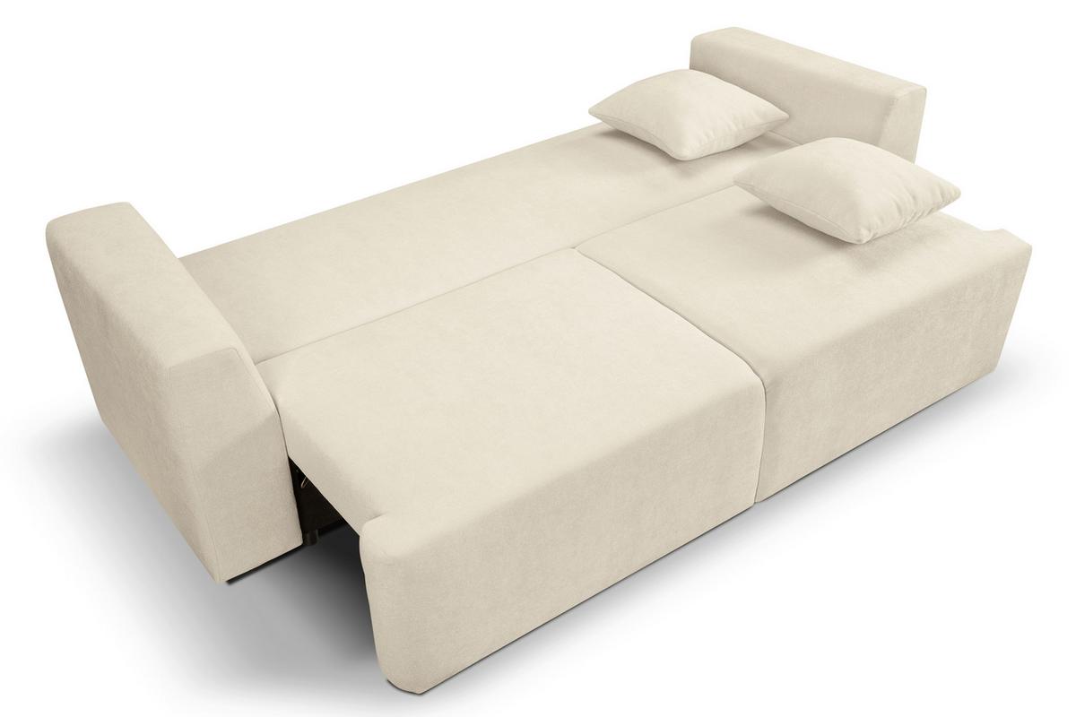 Schlafsofa Point Creme B: 250cm - Creme/Schwarz, Basics, Holz/Textil (250/95/99cm) - MID.YOU