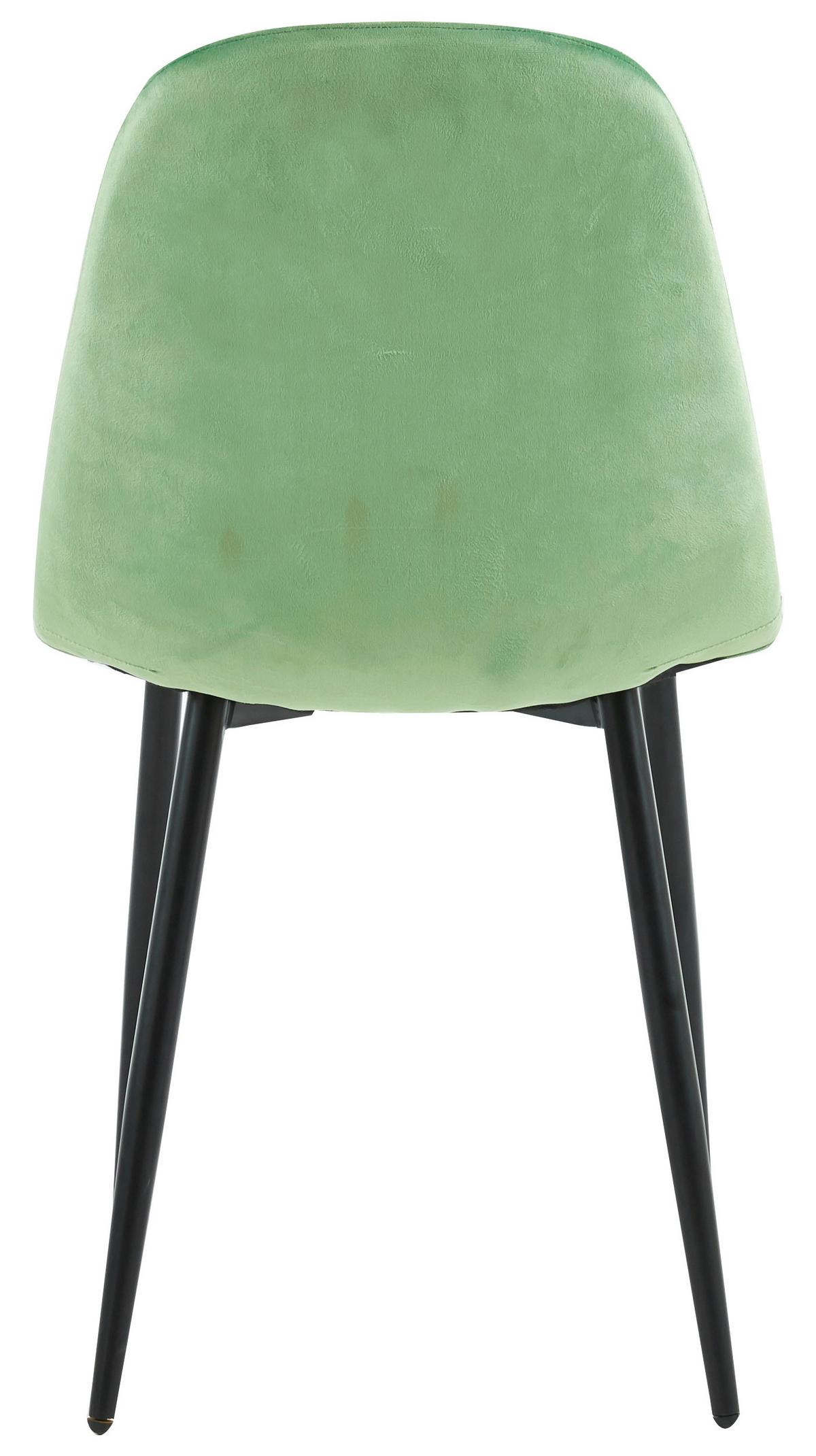 Stuhl Fiolo Mintgrün B: 41 cm - Schwarz/Mintgrün, Design, Holzwerkstoff/Metall (41/83/44cm) - MID.YOU