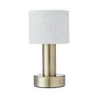 Akku-tischleuchte 110417 - Weiß, Design, Textil/Metall (10/24cm)