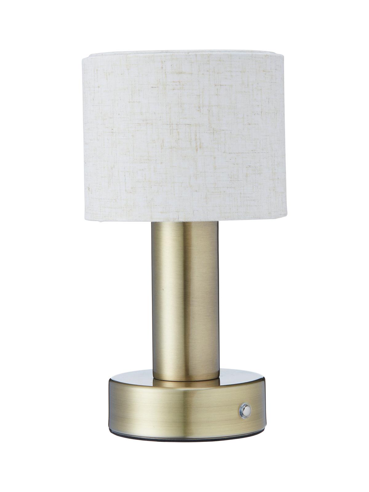 Akku-tischleuchte 110417 - Weiß, Design, Textil/Metall (10/24cm)