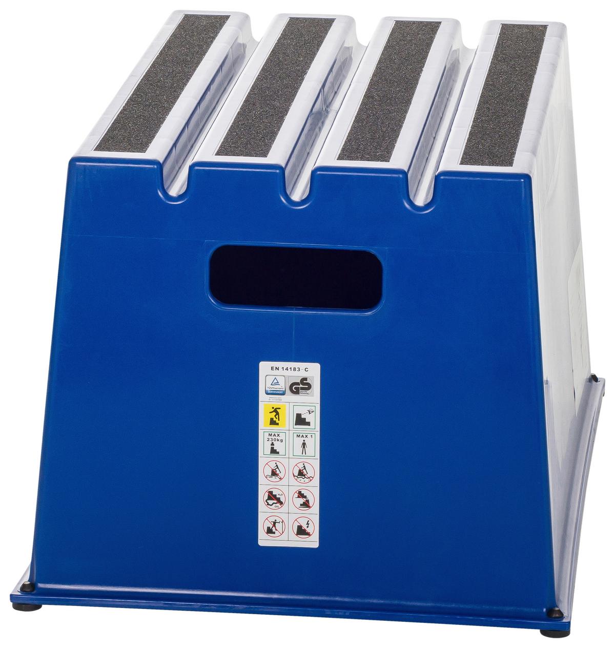 Tritthocker Tio-E1 - Blau, Basics, Kunststoff (52,5/31/37,5cm) - MID.YOU