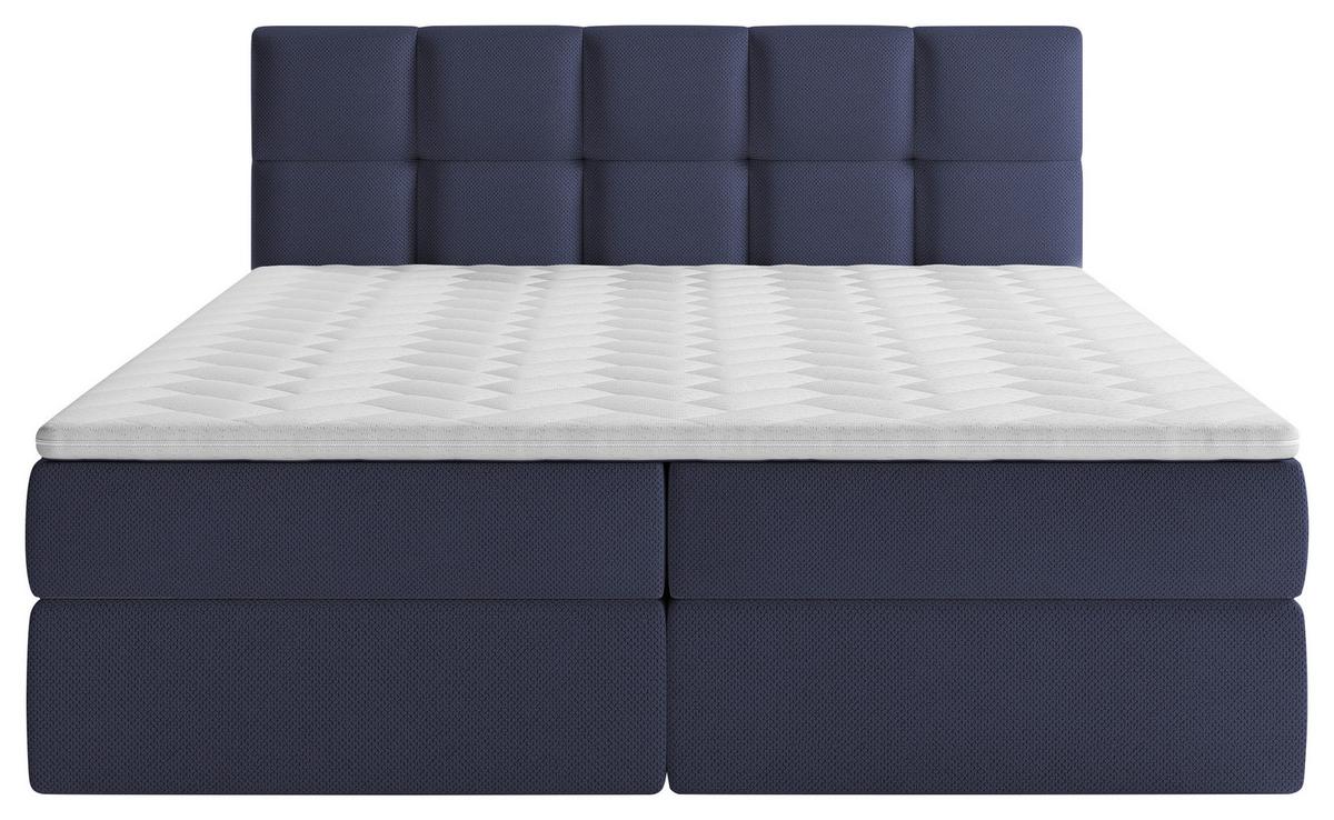 Boxbett Lorie Ii - Schwarz/Dunkelblau, MODERN, Holz/Holzwerkstoff (140/200cm) - MID.YOU