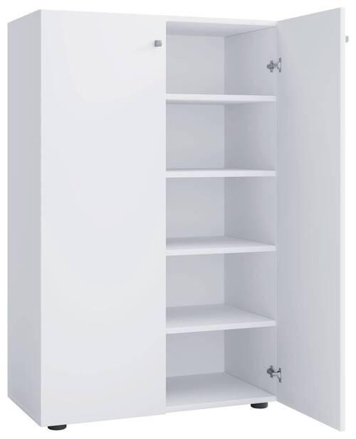 Schuhschrank Lona XL Weiß 2-Türig B: 70 cm - Schwarz/Weiß, KONVENTIONELL, Holzwerkstoff (70/110/39cm) - MID.YOU