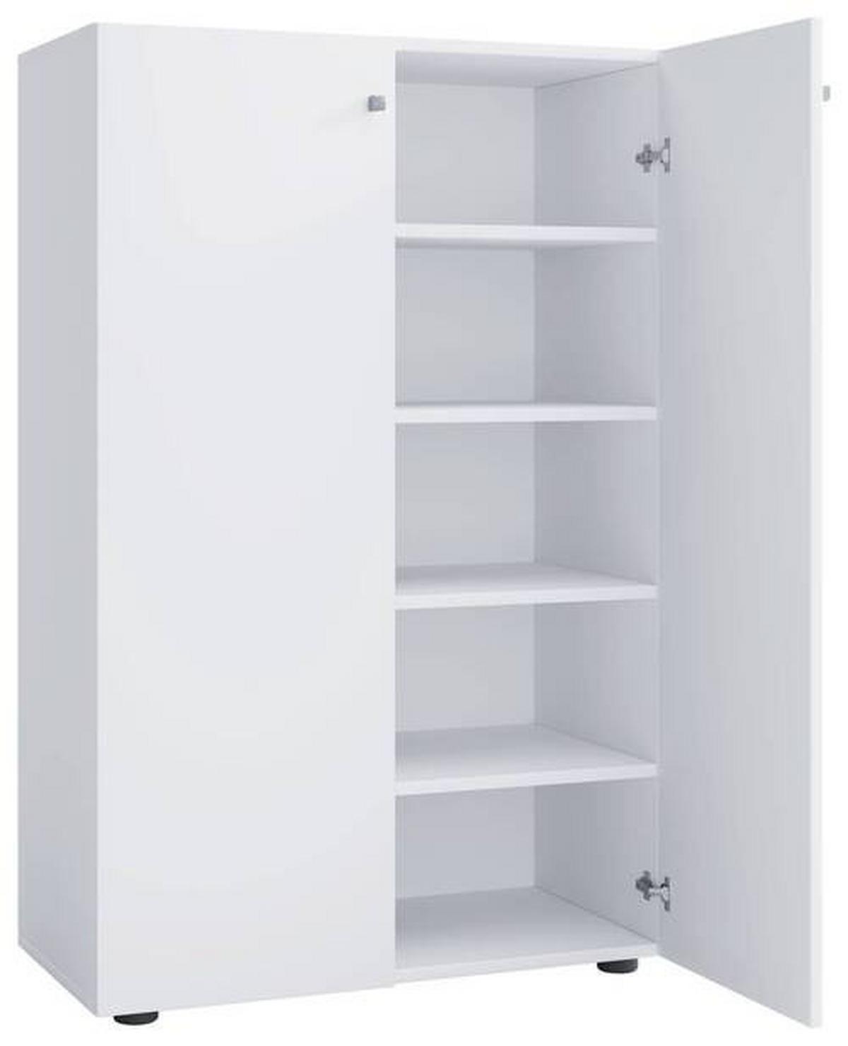 Schuhschrank Lona XL Weiß 2-Türig B: 70 cm - Schwarz/Weiß, KONVENTIONELL, Holzwerkstoff (70/110/39cm) - MID.YOU