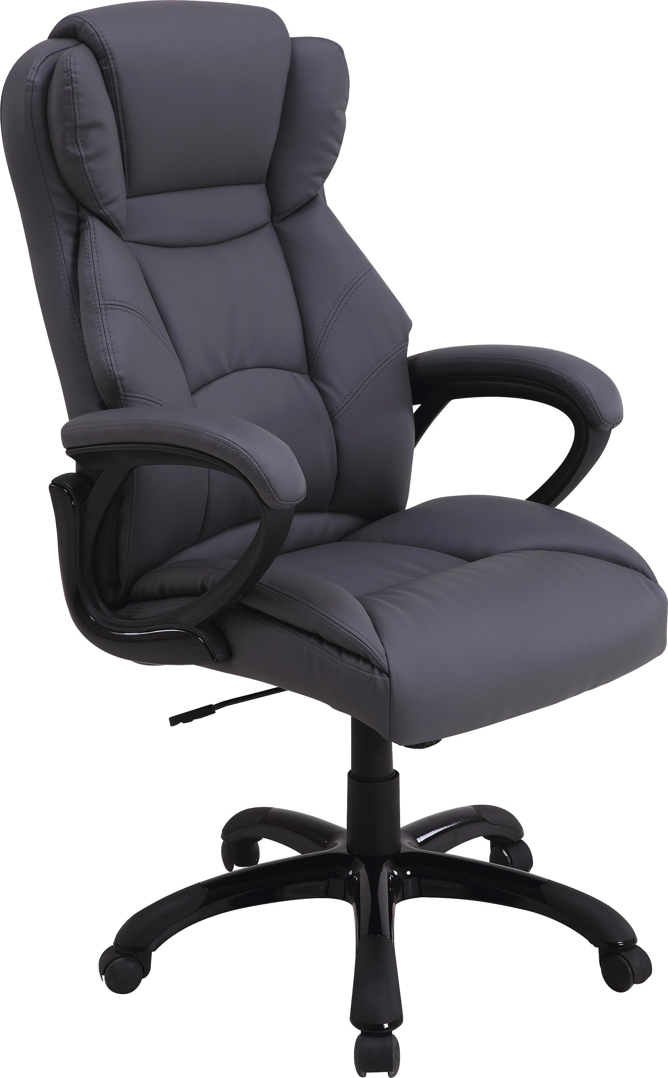 Chefsessel Wien - Schwarz/Grau, MODERN, Kunststoff/Textil (67/116-162,5/72cm)