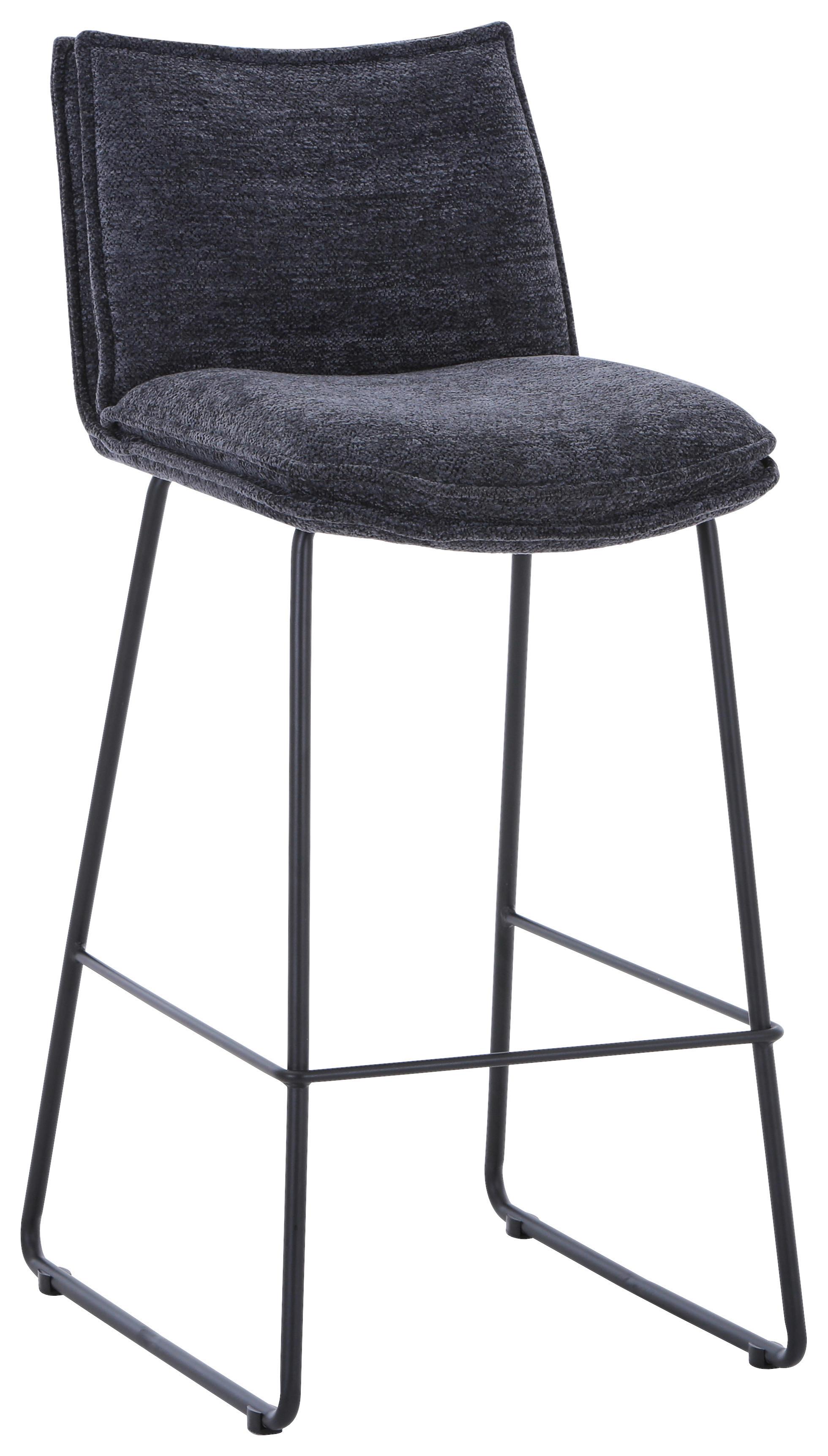 BAROVÁ ŽIDLE KARLO - černá/tmavě šedá, Moderní, kov/textil (44/97/52,5cm) - Mömax