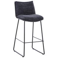 BAROVÁ ŽIDLE KARLO - černá/tmavě šedá, Moderní, kov/textil (44/97/52,5cm) - Mömax