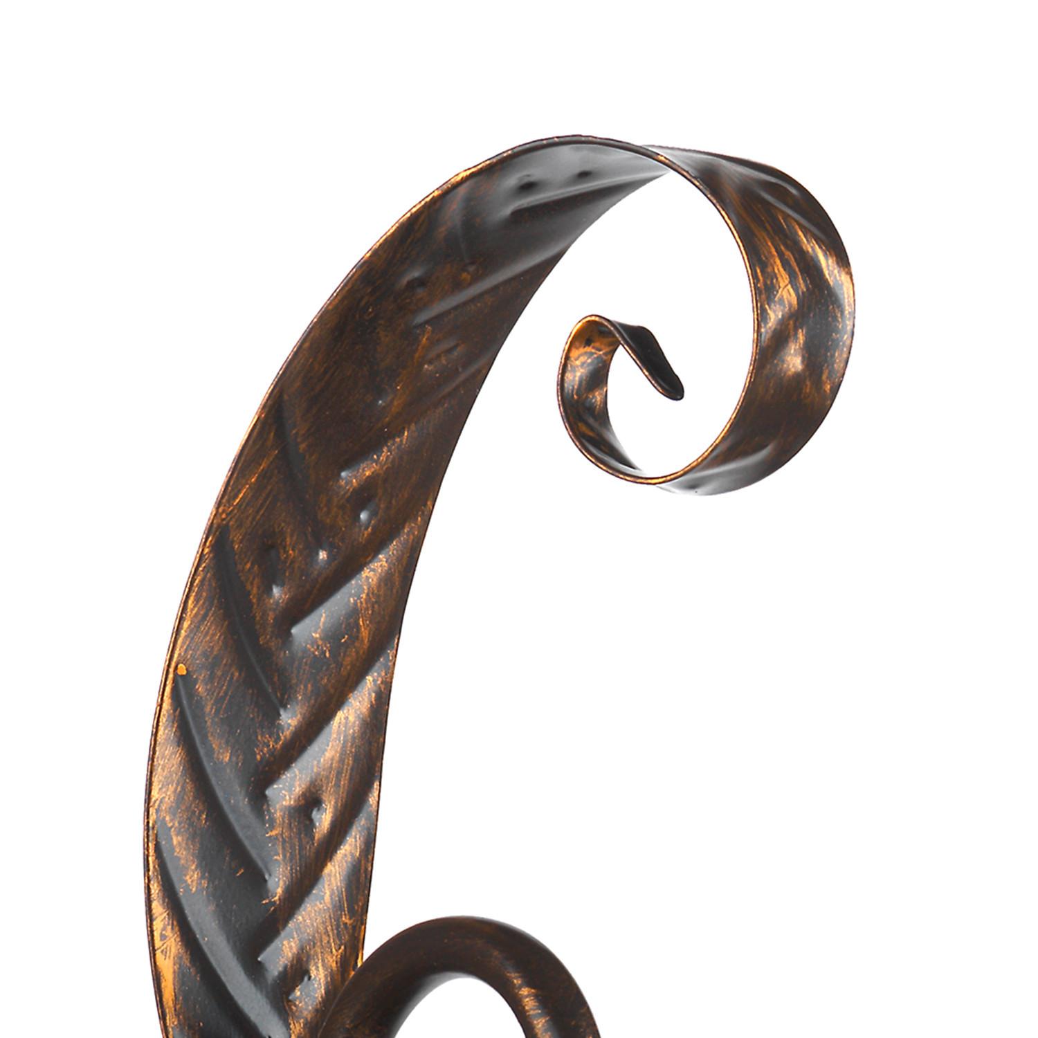 Wandleuchte 4230/Ap - Bronzefarben, KONVENTIONELL, Glas/Metall (21/21/32cm)