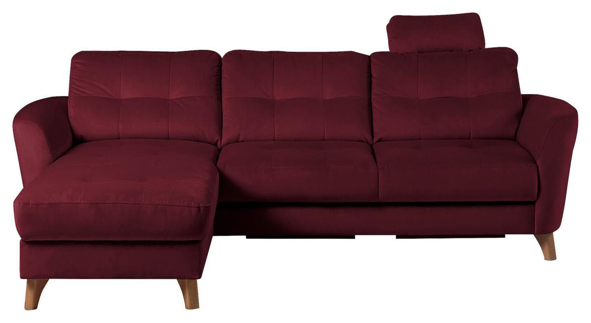 Ecksofa Nordic, Rot S: 168x238 cm - Buchefarben/Rot, Design, Textil (168/238cm) - Livetastic