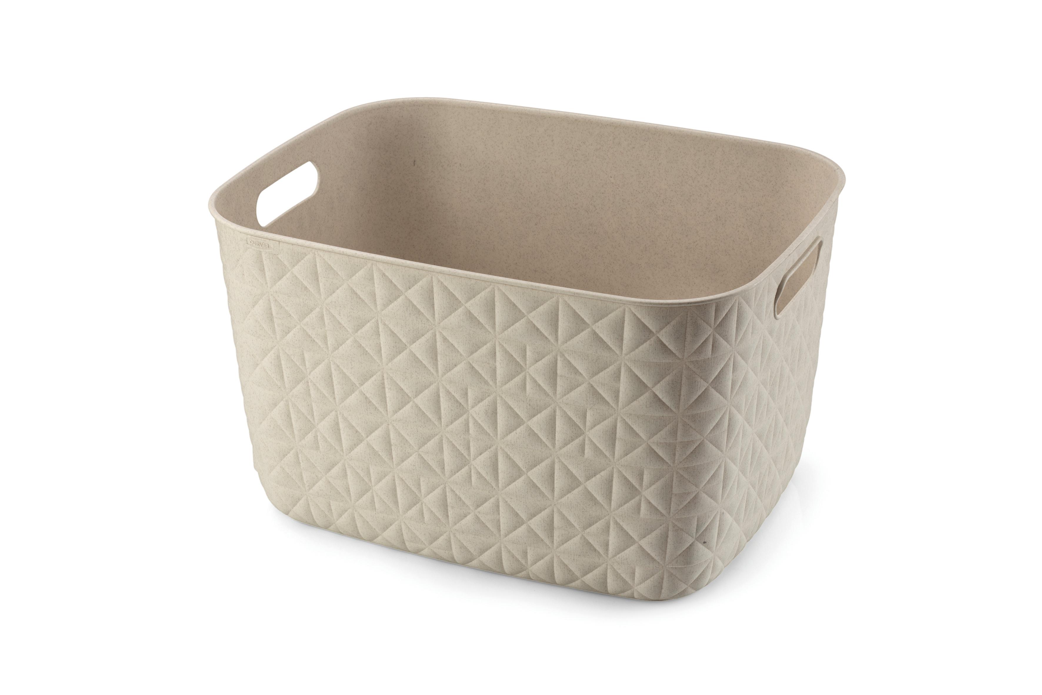 košík na drobnosti SOFTEX L - béžová, Basics, plast (38/22/29cm) - Curver