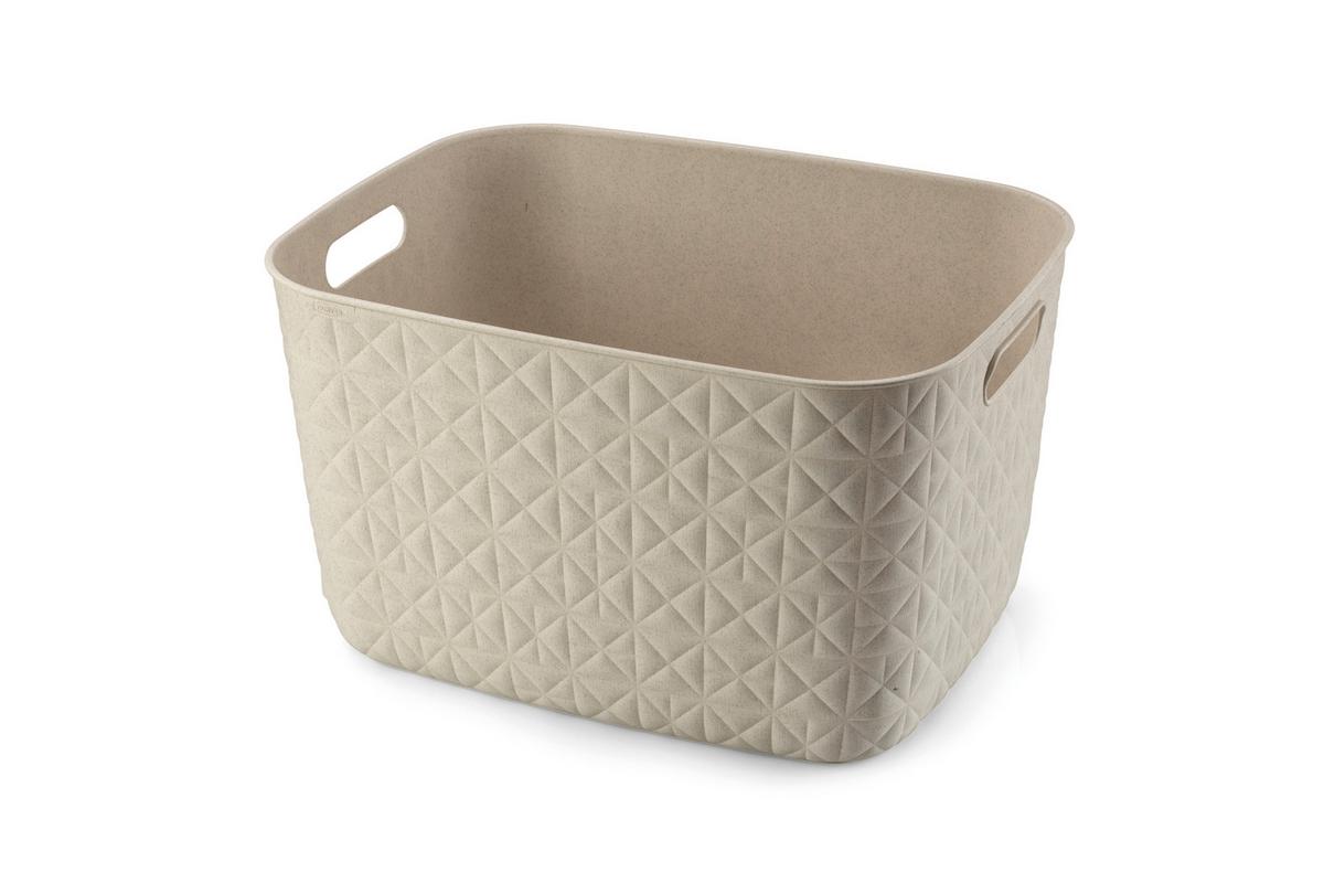 košík na drobnosti SOFTEX L - béžová, Basics, plast (38/22/29cm) - Curver