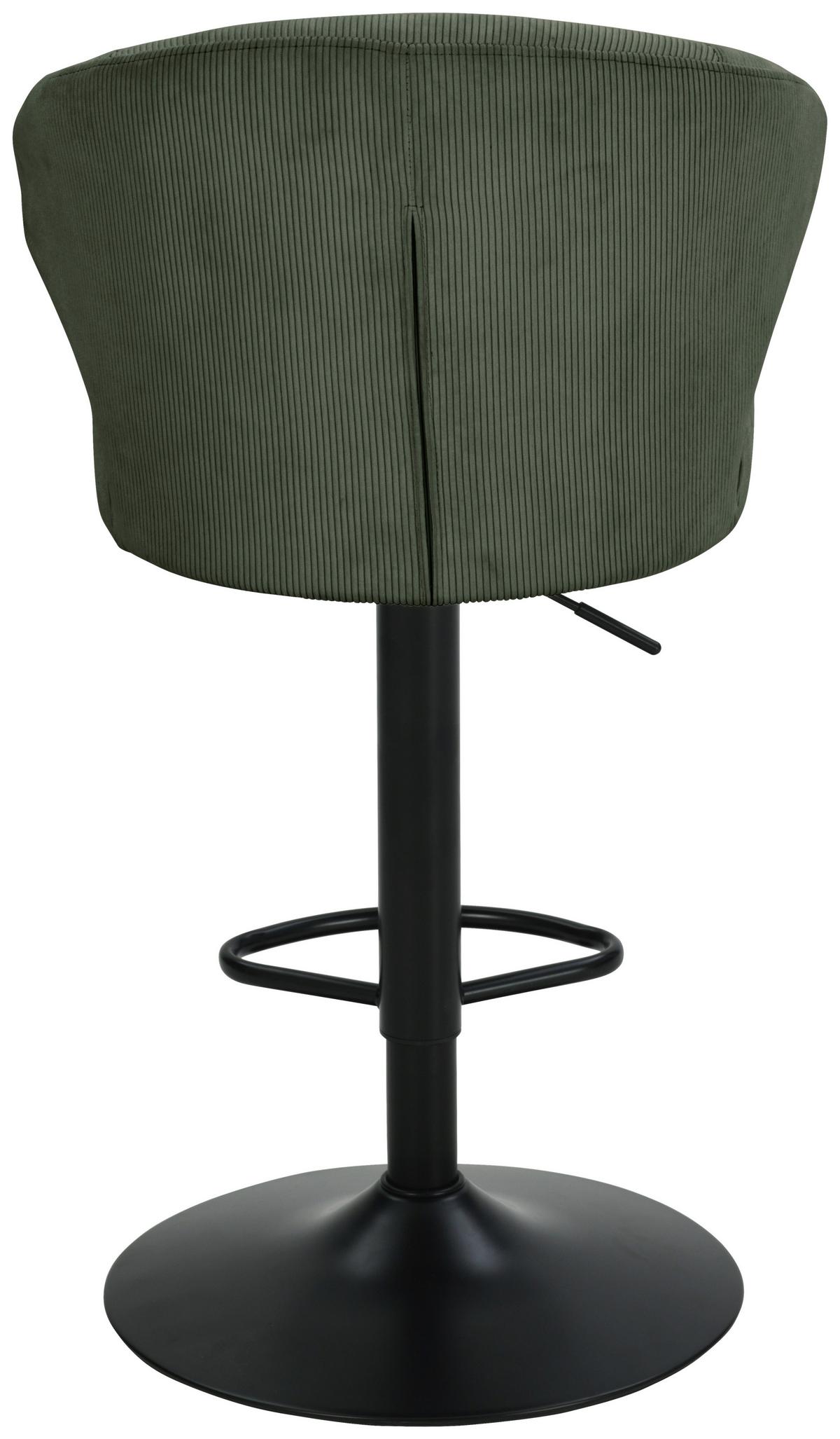 BAROVÁ ŽIDLE JANA - černá/zelená, Moderní, kov/dřevo (55/1160/58cm) - Based