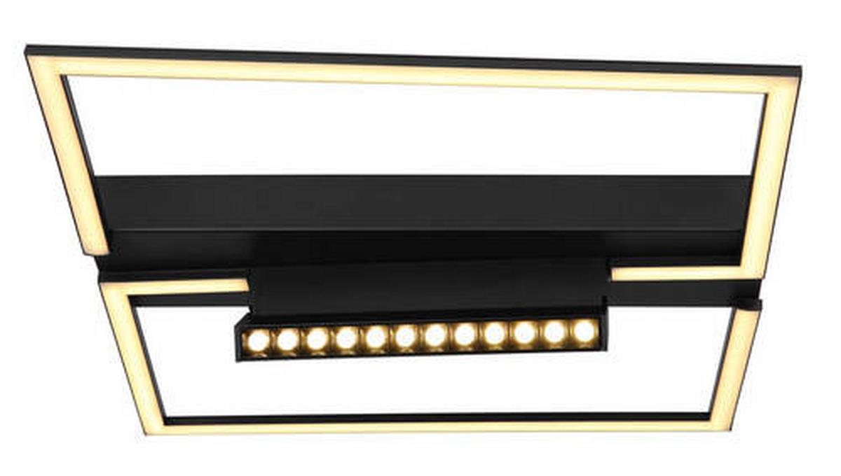 LED-Deckenleuchte 48462-42 - Opal/Schwarz, Design, Kunststoff/Metall (42/42/11cm) - Globo
