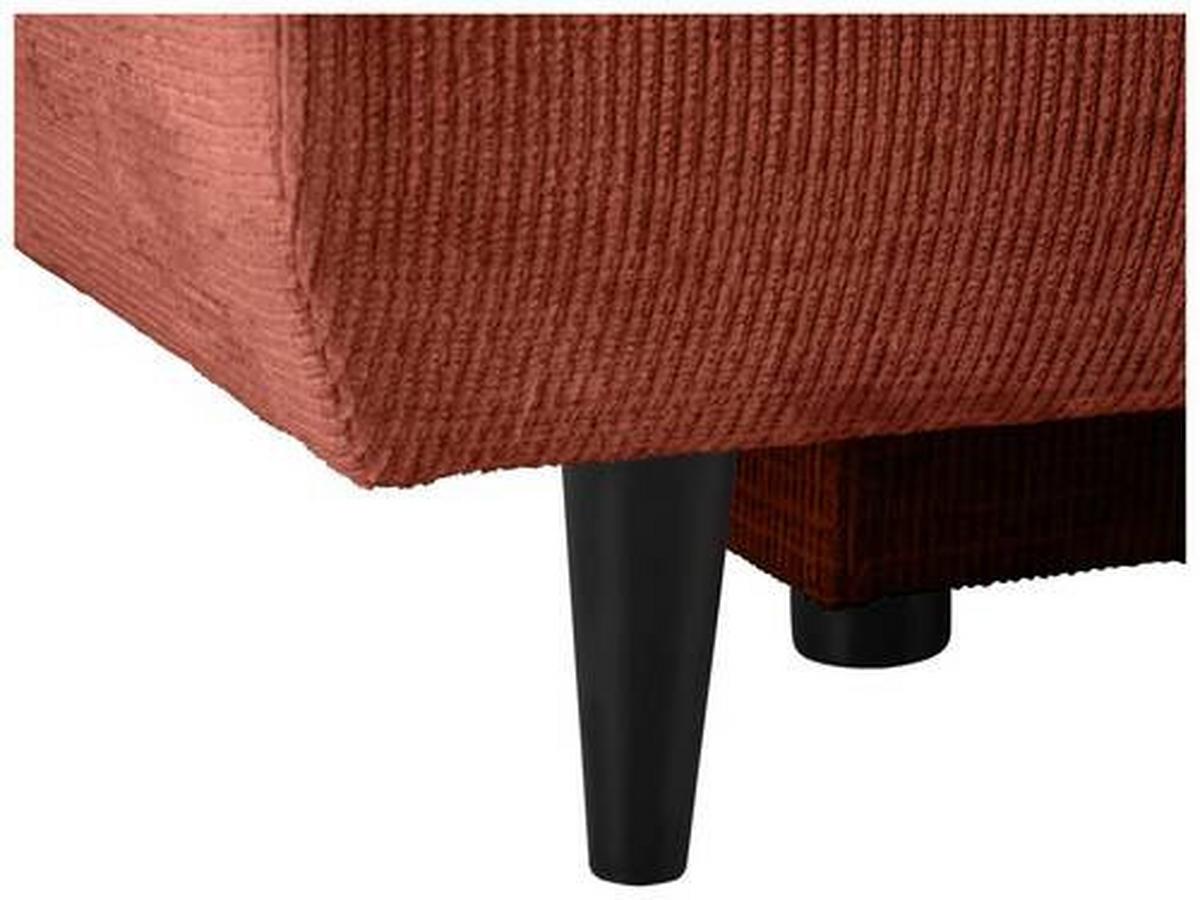 Schlafsofa Virgo - Terracotta/Schwarz, KONVENTIONELL, Textil (212/97/105cm) - MID.YOU