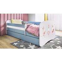 Kinder-/Juniorbett Babydreams inkl. Matratze 80x160 - Blau/Birkefarben, MODERN, Holz/Holzwerkstoff (80/160cm) - MID.YOU