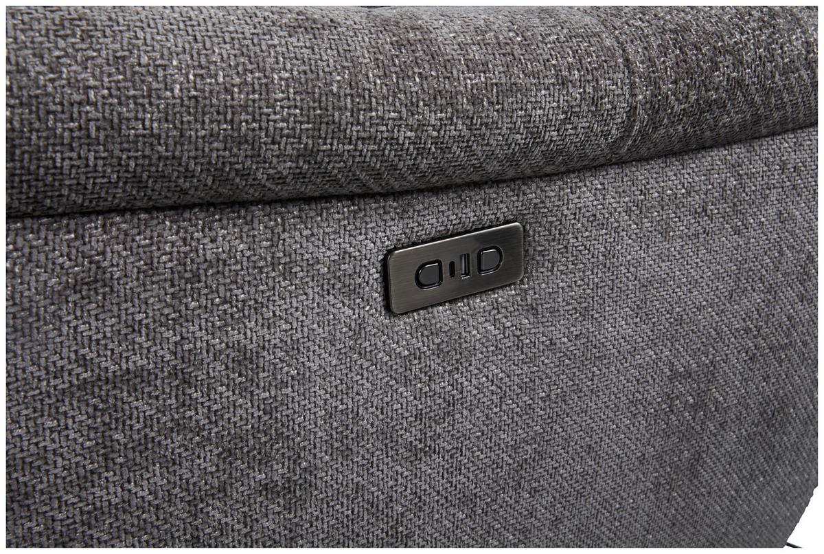 3-Sitzer-Sofa mit Relaxfunktion Tokio Grau - Grau, MODERN, Holz/Textil (200/96,5/102cm)