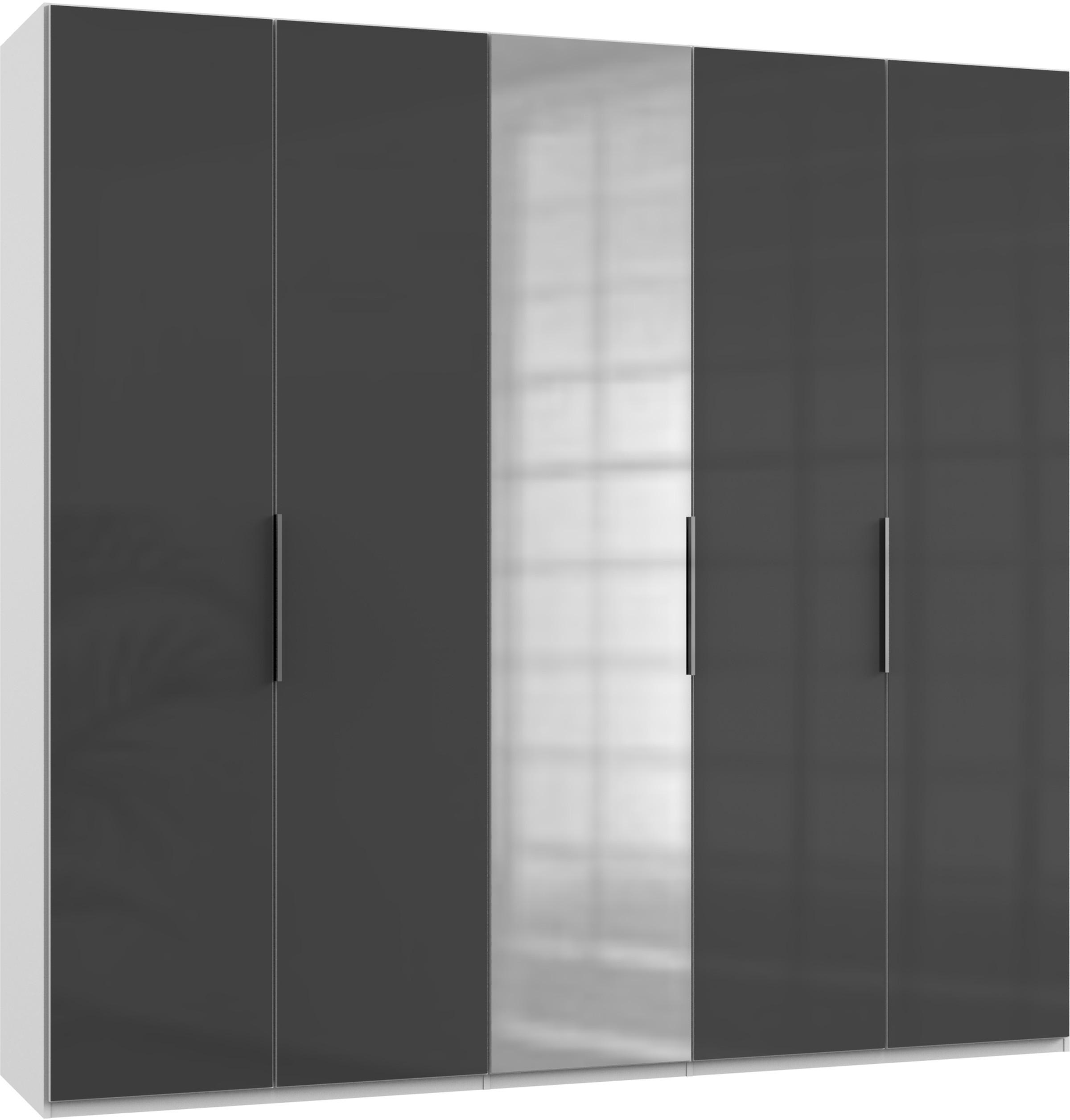 Drehtürenschrank 250cm Level, Grau/weiß - Weiß/Grau, MODERN, Glas/Holzwerkstoff (250/236/58cm) - MID.YOU