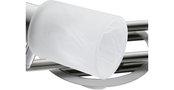 Strahler Elke 4-flammig Verstellbar L: 62 Cm - Chromfarben/Weiß, KONVENTIONELL, Glas/Metall (62cm) - James Wood