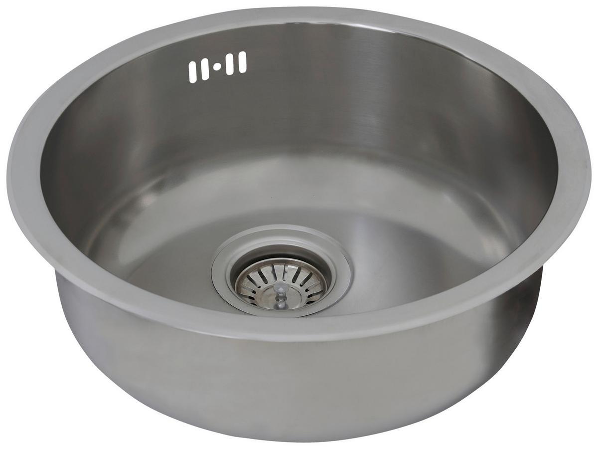 Spüle Respekta Inox Edelstahl Bxt: 44,6x44,6 cm - Edelstahlfarben, Trend, Metall (44,6/17cm) - Respekta