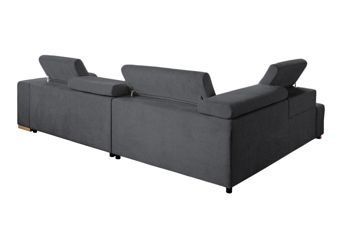 Ecksofa Elias Neu Graphitfarben S: 201x307 Cm - Graphitfarben/Naturfarben, Design, Textil (201/307cm) - Livetastic
