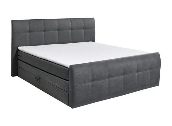 Boxspringbett mit Topper& Bettkasten 180x200cm - Anthrazit, Basics, Holzwerkstoff/Textil (180/200cm) - Carryhome Boxspringbett mit Topper& Bettkasten 180x200cm - Anthrazit, Basics, Holzwerkstoff/Textil (180/200cm) - Carryhome