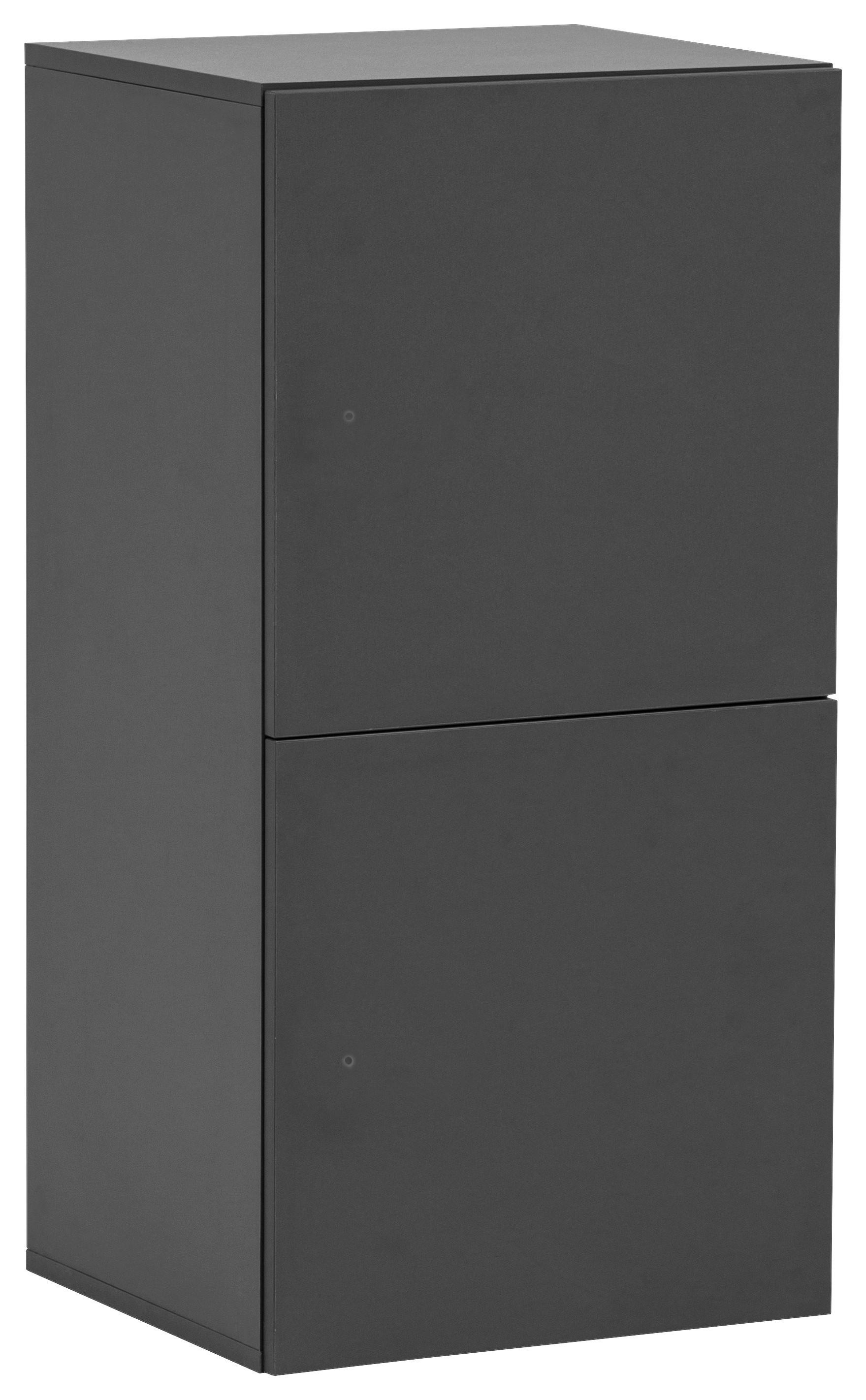 Spind Locked, Anthrazit B: 45,4 cm - Anthrazit/Weiß, Design, Holzwerkstoff (45,4/92,6/40,65cm) - MID.YOU