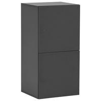 Spind Locked, Anthrazit B: 45,4 cm - Anthrazit/Weiß, Design, Holzwerkstoff (45,4/92,6/40,65cm) - MID.YOU