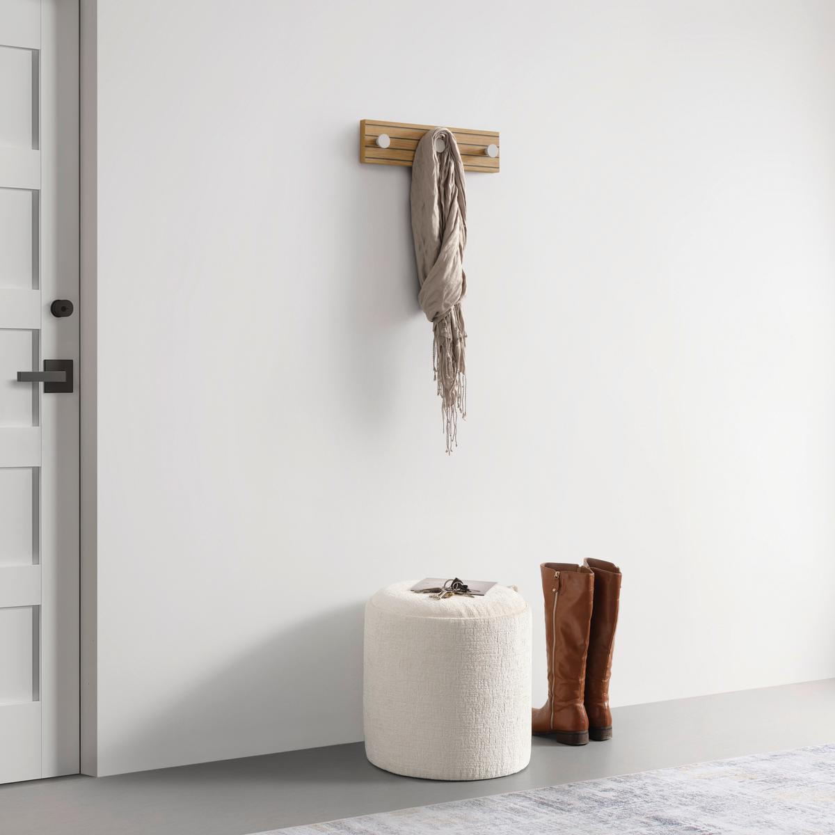 Nástenný vešiak Polar 3, š: 35cm - kašmírová/farba duba, Modern, kov/kompozitné drevo (35/9/4cm) - Mömax