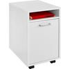 Rollcontainer Weiß Laurenc 33x59,5x38 Cm - Weiß, MODERN, Holz/Kunststoff (33/59,5/38cm)