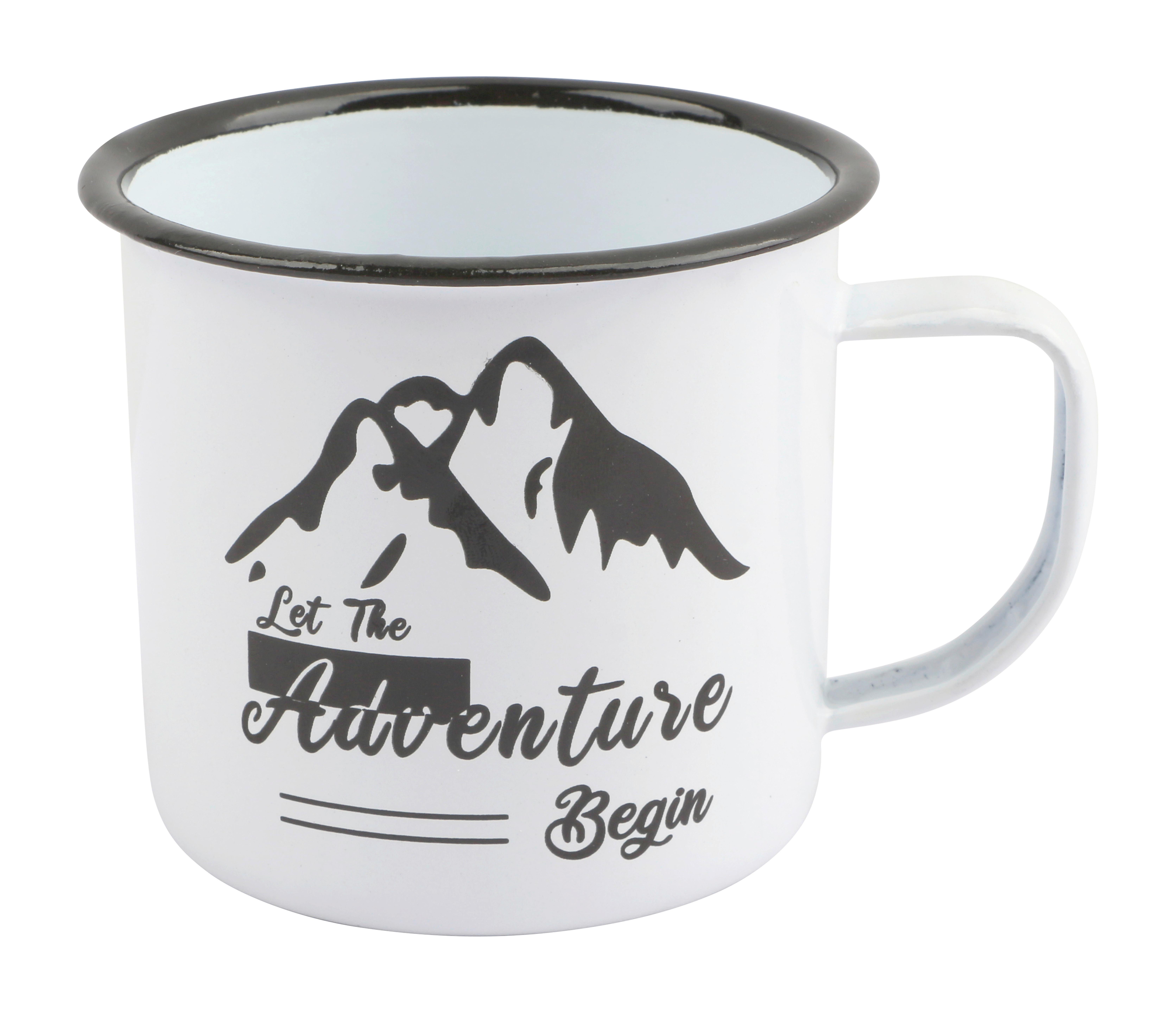 Tasse Jermain - Schwarz/Weiß, KONVENTIONELL, Metall (11,5/9/8cm) - Ondega