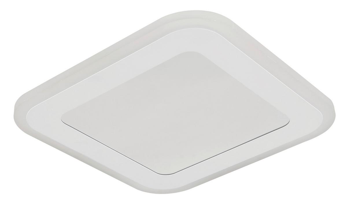 LED-Deckenleuchte 48919-12q - Opal/Weiß, Design, Kunststoff/Metall (23/23/4cm) - Globo