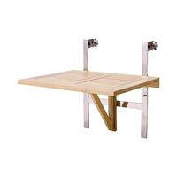 BALKONHÄNGETISCH BALKON TISCH 65X51CM TEAK - Naturfarben, Natur, Holz (60/54/70cm) - Gardenson