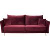 Schlafsofa Empoli - Weinrot/Goldfarben, Design, Textil (235/96/104cm) - MID.YOU