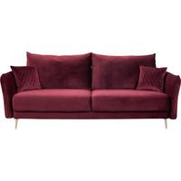 Schlafsofa Empoli - Weinrot/Goldfarben, Design, Textil (235/96/104cm) - MID.YOU