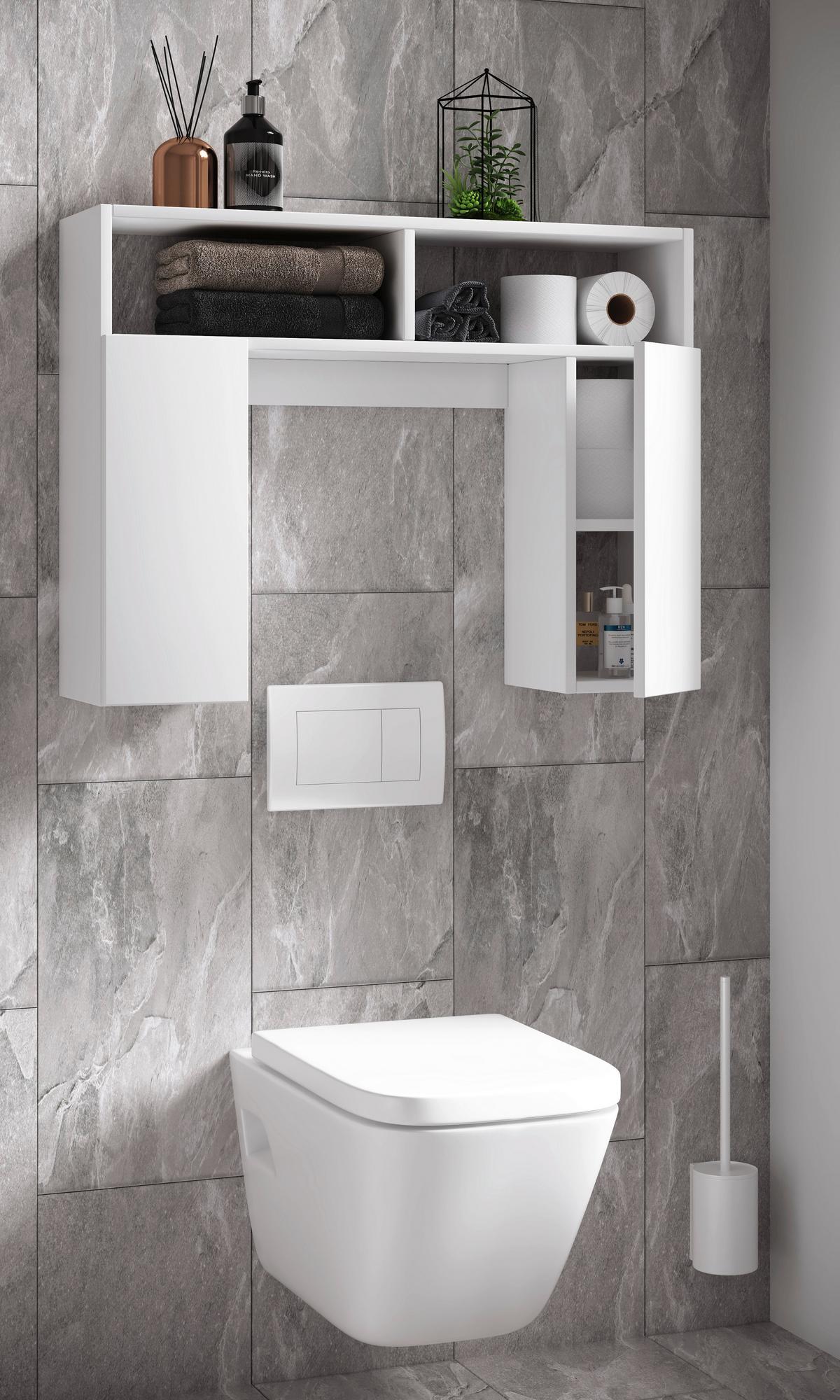 BADEZIMMERREGAL TINOLI S - Weiß, MODERN, Holzwerkstoff (76/61/20cm) - MID.YOU