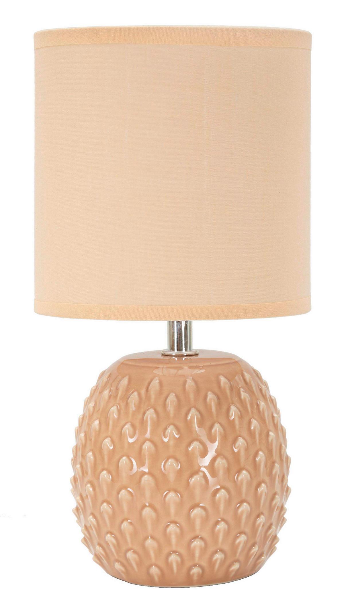 Tischleuchte Pontus Naturfarben B: 14 cm - Naturfarben, Basics, Keramik/Textil (14/27/14cm)