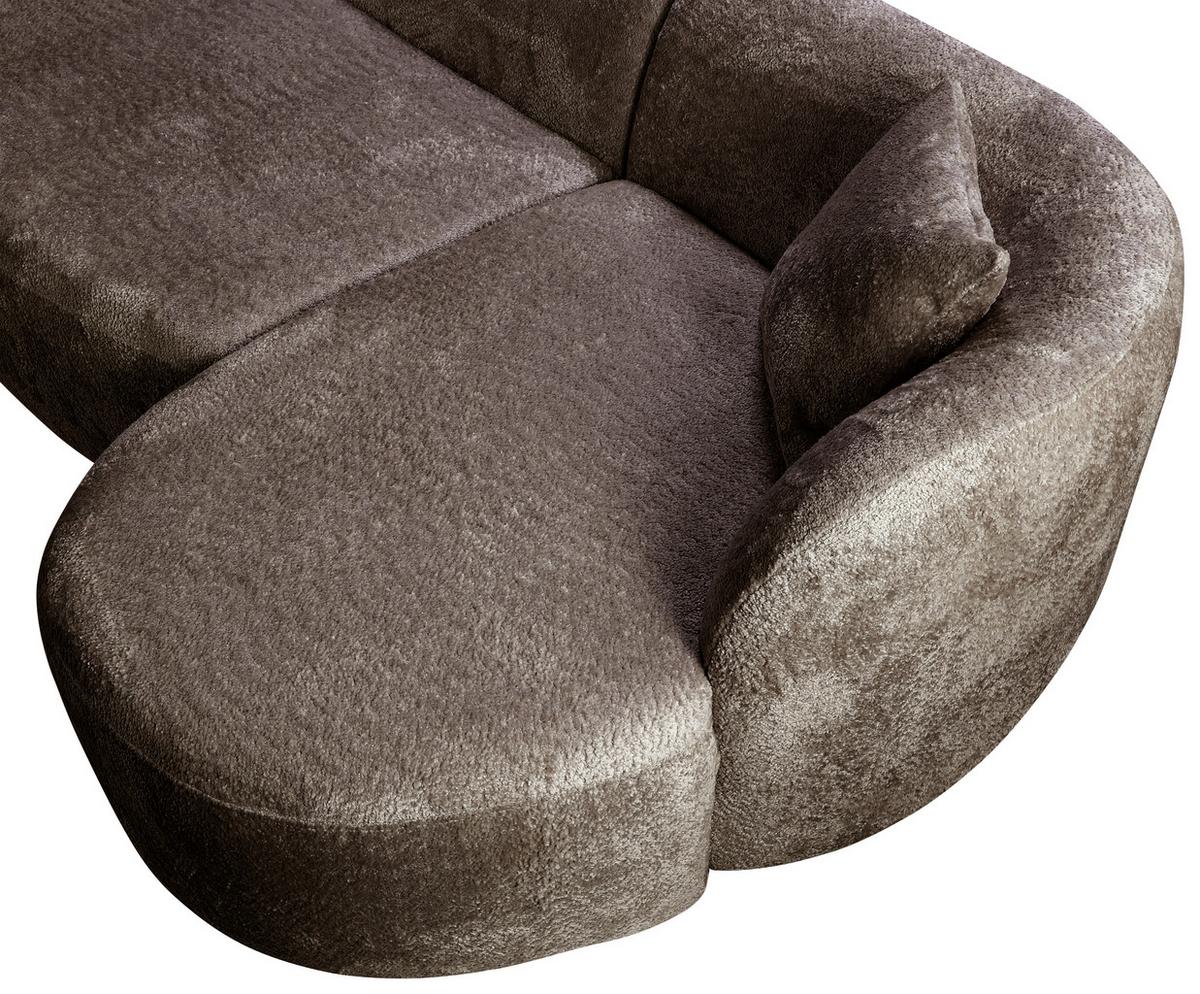 Ecksofa Flick Braun/schwarz, 143 Cm - Schwarz/Braun, Design, Textil (143/264cm) - MID.YOU