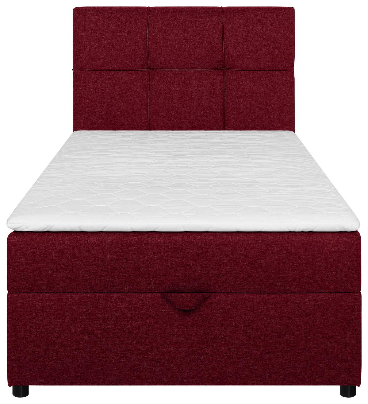 Boxbett Paros 100 100x200 Rot - Rot/Schwarz, MODERN, Holzwerkstoff/Textil (100/200cm) - MID.YOU